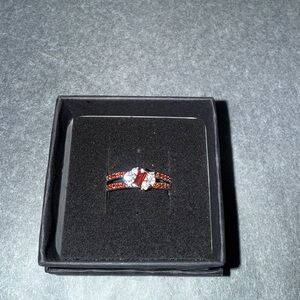 BP Garnet and Silver Ring Sz 8